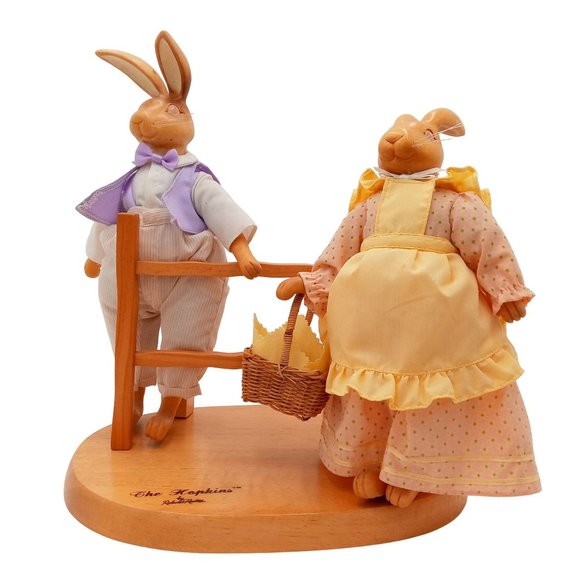 The Hopkins Bunny Rabbit Sculpture Wood Robert Raikes 1990s Numbered Limited - Picture 1 of 16